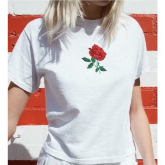Brandy Melville Tops - Embroidered Brandy Melville T-shirt